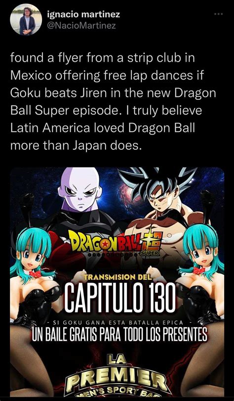 One free lap dance if Goku wins. At Mexican stripclubs : r/Ningen