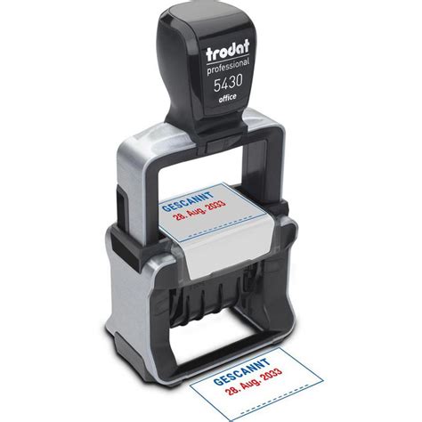 Trodat Stempel Professional 5430 Datumstempel Mit Lagertext