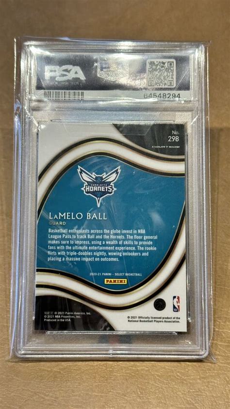 Psa Gem Mt Lamelo Ball Panini Select Blue Retail Courtside Rc