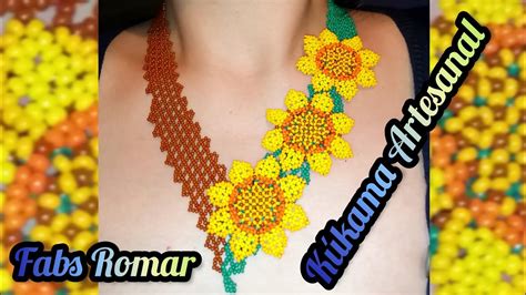 Collar De Chaquira V Bicolor GIRASOLES YouTube