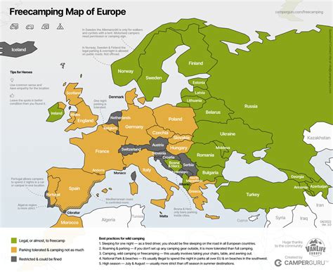 wild camping map - Vivid Maps