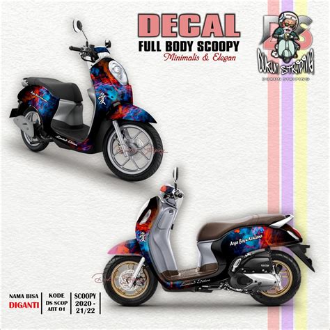 Jual Decal Scoopy Full Body Dekal Sticker Skupy New Fi Baru