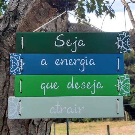 Placa Decorativa Seja A Energia Que Deseja Atrair Elo7