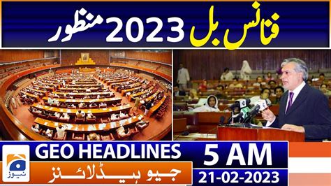 Geo News Headlines Am National Assembly Passes Finance Bill