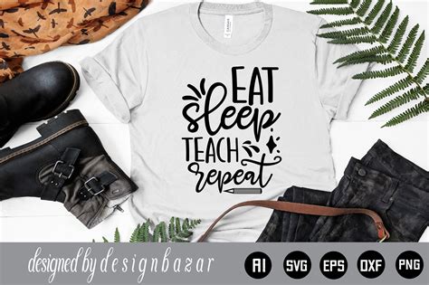 Eat Sleep Teach Repeat Graphic by CraftPixelCreative Fabrica