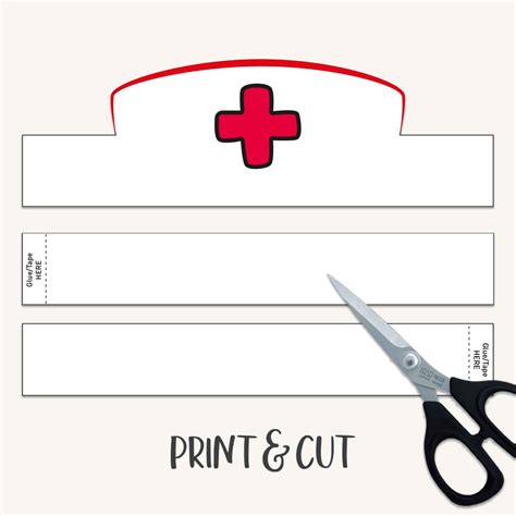 paper printable nurse hat template printable calendars   glance
