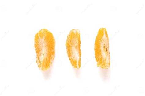 Three Segments Of Amorette Mandarin Orange Stock Image Image Of