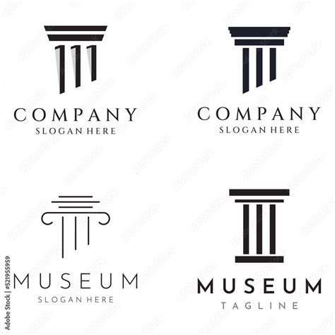 Museums Museum Columns Museum Lines Museum Pillar Logos Museums