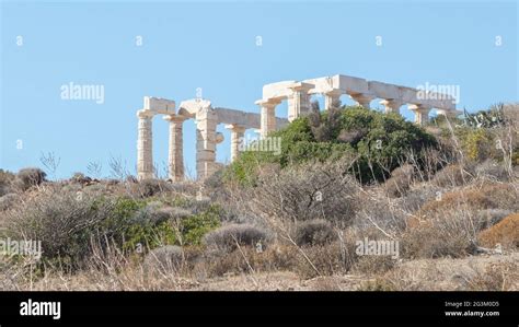 Temple of Poseidon in cape Sounion Stock Photo - Alamy