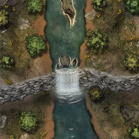 Waterfall Map - CZRPG | Battlemaps | Dungeon Masters Guild