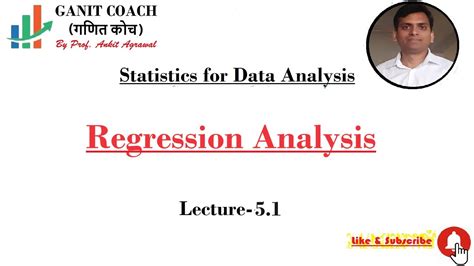 Lecture 5 1 Regression Analysis Concept Of Regression Youtube