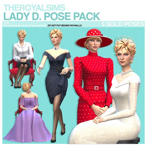 The Royal Sims Theroyalsims Lady D Pose Pack Heres A Set Of