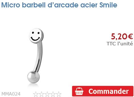 Micro Barbell D Arcade Acier Smile Mma