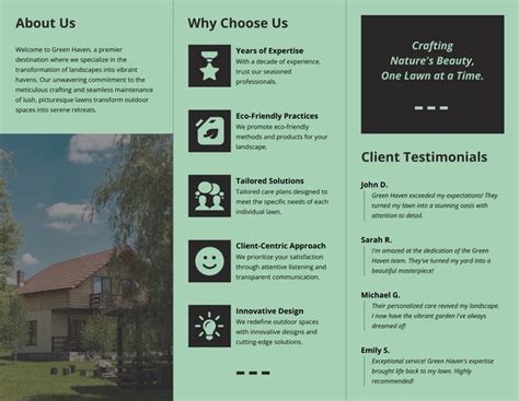 Lawn Care Maintenance Brochure Template Venngage