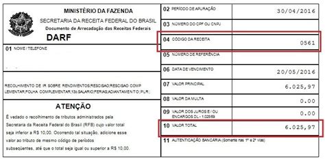 Darf 0561 Significado Do Código Informações Sobre O Que é