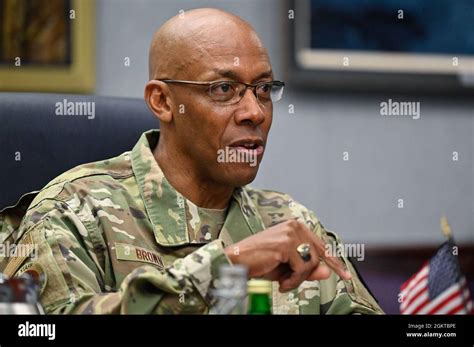 Air Force Chief Of Staff Gen Cq Brown Jr Speaks With Lt Gen Ingo