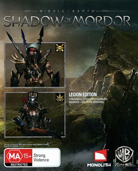 Middle Earth Shadow Of Mordor 2014 Playstation 4 Box Cover Art Mobygames