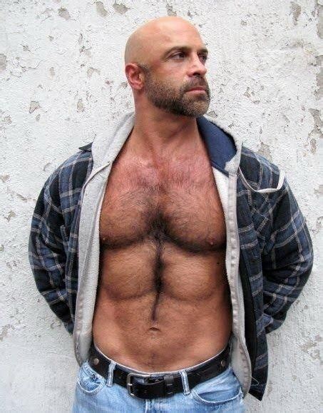 Bald Hairy Hunks Hot Hunks Hairy Men Bald With Beard Bald Man