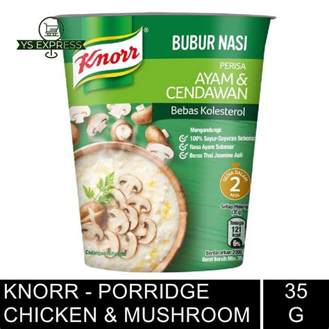 Knorr Cup Porridge Chicken And Mushroom 35g Lazada