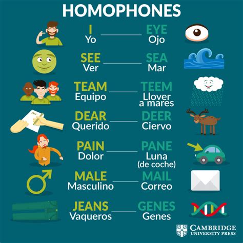 Palabras homófonas en inglés Homophones Cambridge Blog