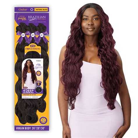 Outre Premium Purple Pack Yaki Human Hair Clearance