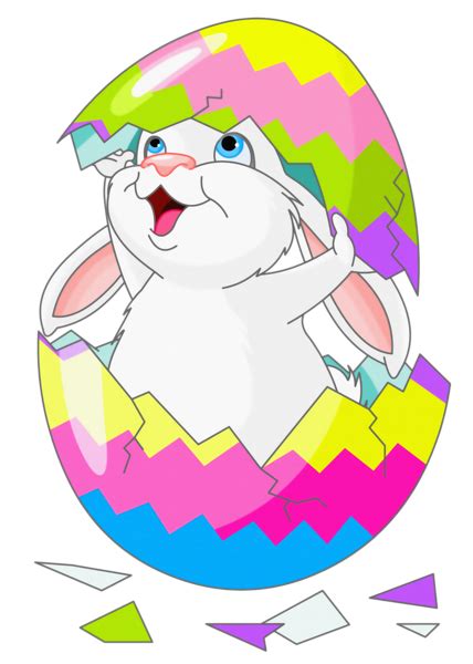 Easter Bunny Clipart Picture with Egg | Feliz pascua tarjetas, Imagenes ...