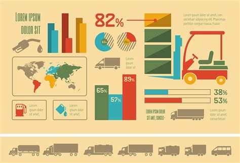 Transportation Flat Infographics Templates on Behance