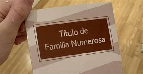 Ya Est Disponible El T Tulo De Familia Numerosa En Madrid Con Vigencia