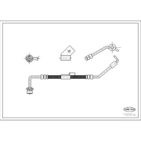 Corteco Bremsschlauch Bremsleitung Vorne Rechts F R Ford Transit Bus