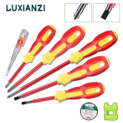 Luxianzi 10 pçs vde isolado chave de fenda conjunto phillips parafuso