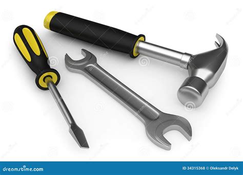 Hammer Wrench And Screwdriver Royalty Free Stock Photos Image 34315368