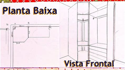 Aprenda A Desenhar Canto 45º Dormitório Planejado Planta Baixa E