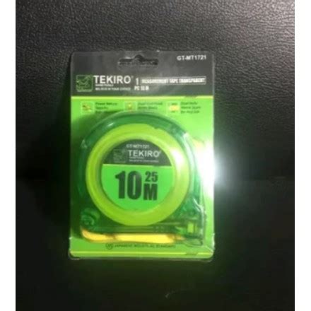 Jual TEKIRO METERAN TRANSPARAN 10 METER 2 SISI 2 SIDE MEASURING TAPE