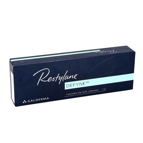 Restylane Defyne Injection Acide Hyaluronique seringue pré remplie de