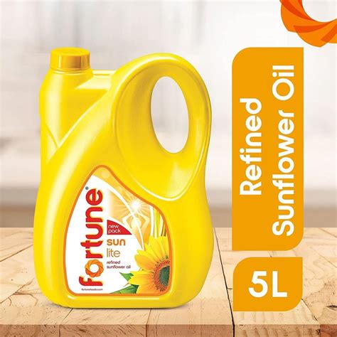 Litre Fortune Sun Lite Refined Sunflower Oil Packaging Type Plastic