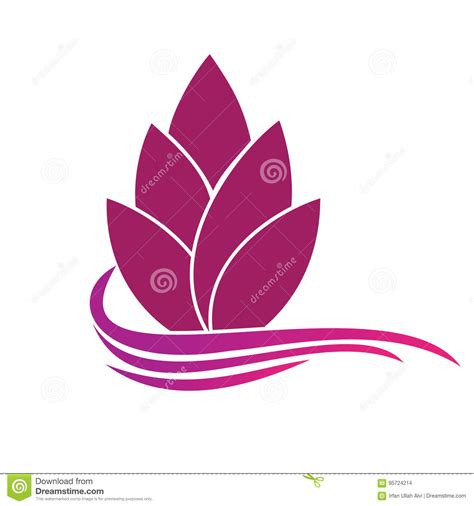 Calibre Abstrait De Logo De Fleur Logo Floral Logo De Station Thermale