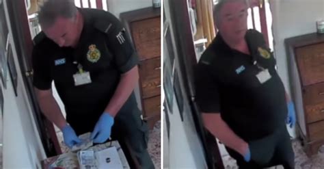 Paramedic Caught On Camera Stealing From Woman 94 Moments After She Died