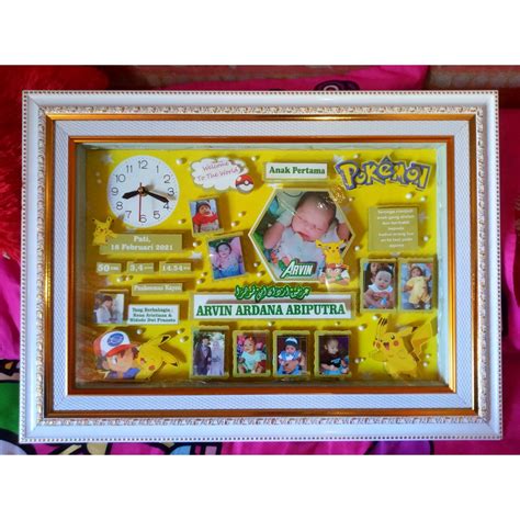 Jual Biodata Bayi D X Cm D Cetak Foto D Pop Up Frame Biodata Nama