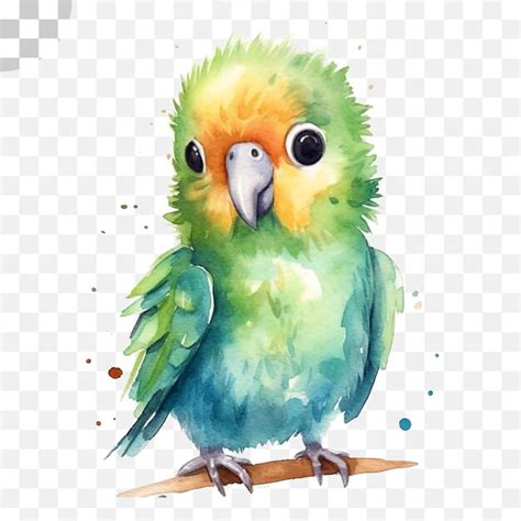 Premium Psd Parrot Watercolor Transparent Background