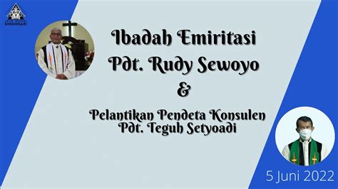 IBADAH EMIRITASI PDT RUDY SEWOYO PELANTIKAN PENDETA KONSULEN GKJW