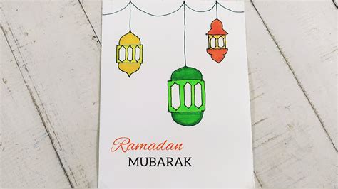 Diy Ramadan Mubarak Greeting Card Easy Card Making For Ramadan Ramadan