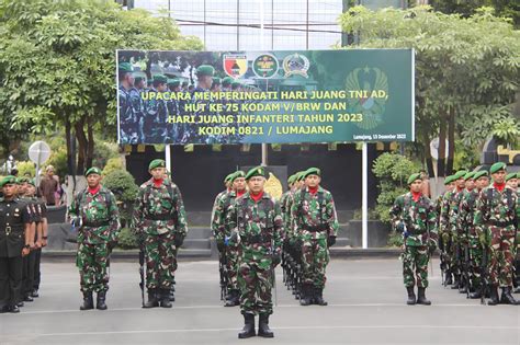 Kodim Lumajang Gelar Upacara Peringatan Hari Juang Tni Ad Ke 78 Tahun 2023 Kilat Jatim