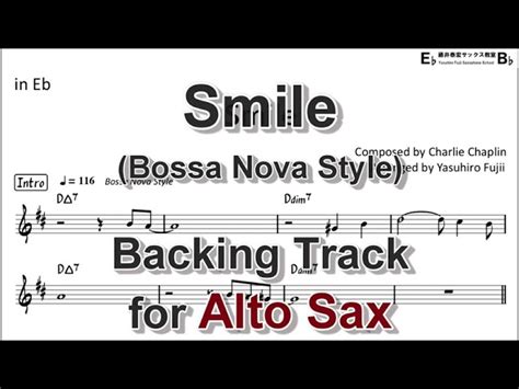 Smile Charlie Chaplin Bossa Nova Style Backing Track With Sheet