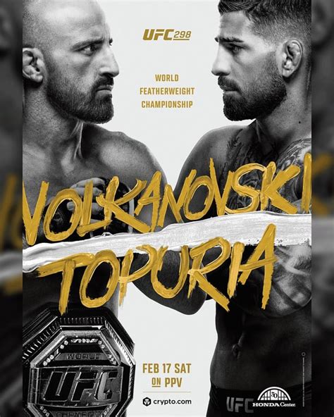 Ufc 298 Official Poster Is Released R Mma