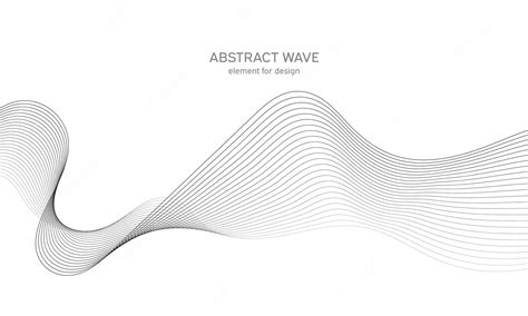 Premium Vector Stylized Abstract Wave Line Art Background