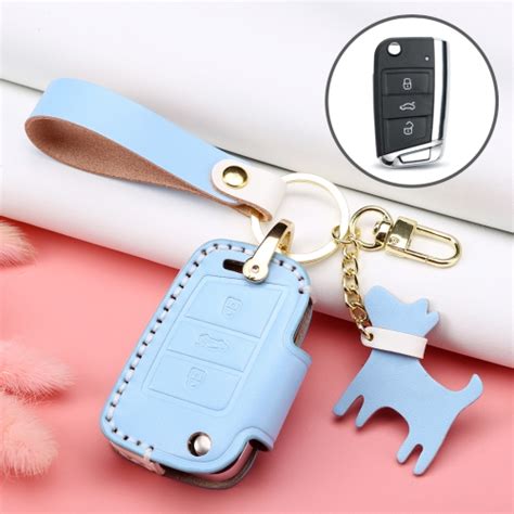 Hallmo Funda Protectora Para Llave De Piel De Vaca Estilo Femenino