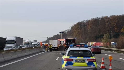 FOTOS Sinsheim Bad Rappenau Tödlicher Unfall auf A6 Transporter