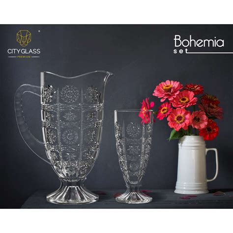 City Glass 7 Piece Bohemia Glass Jug Set Jashanmal