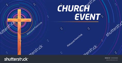 Vector Blank Banner Cross Church Event Stock Vector (Royalty Free) 1209000088