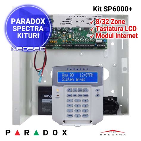 Kit Alarma Paradox Spectra Sp6000 Cu Aplicatie Blueeye Neosecro